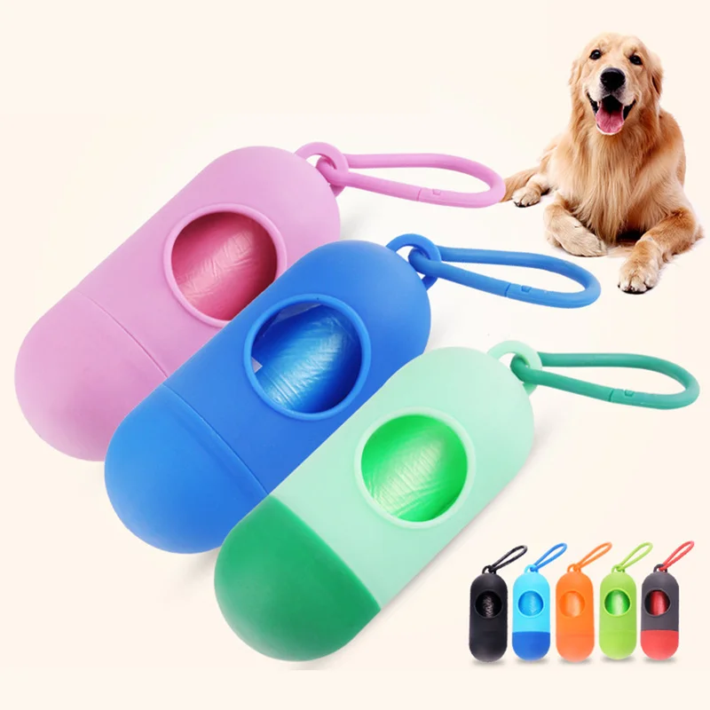 

Pill Bone Shape Pet Dog Poop Bag Dispenser Waste Garbage Bags Carrier Holder Poop Bags Litter Box Pet Supplies Dog Products