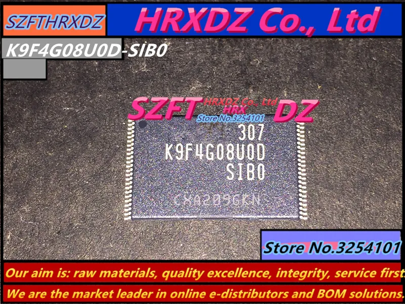 

SZFTHRXDZ 100% new original K9F4G08U0D-SIB0 K9F4G08U0D-SIBO TSOP-48 K9F4G08U0D SIB0