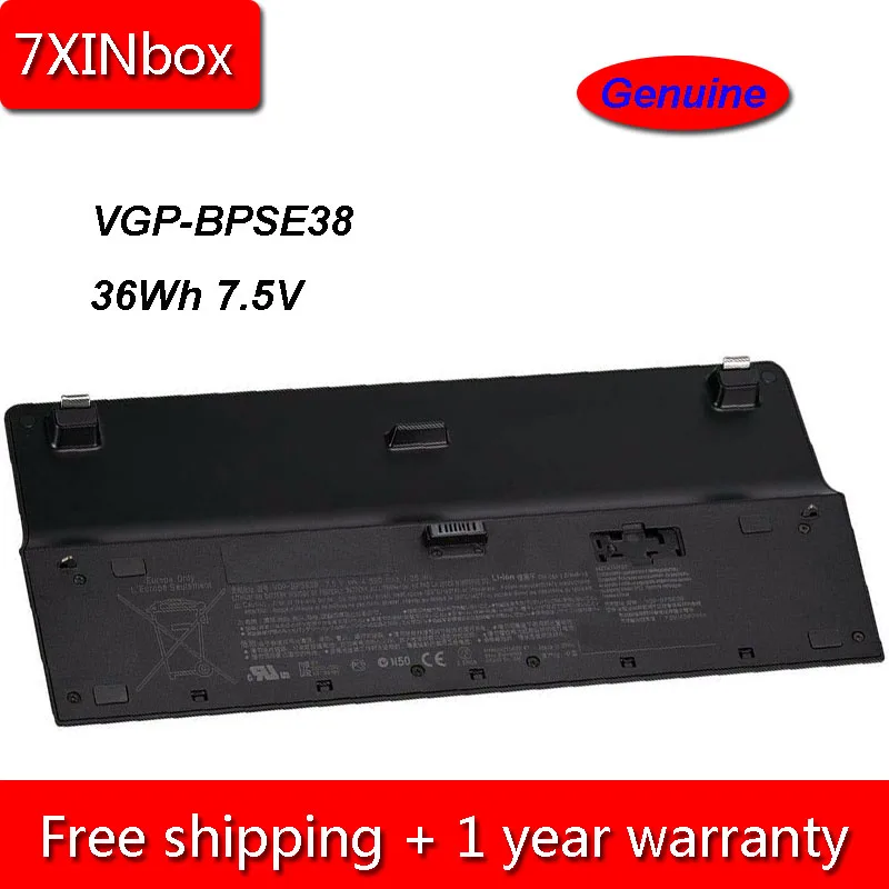 

7XINbox 36Wh 7.5V Genuine VGP-BPSE38 VGP-BPS38 Laptop Battery For Sony VAIO Pro 13 Pro 11 SVP1321C5E SVP132A1CM SVP132A1CL