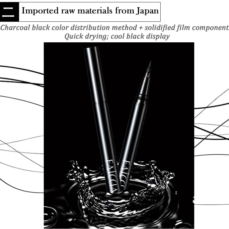 1PC Black Eyeliner Pencil Best Waterproof Liquid Eye liner Pen High Pigment & Long Lasting Makeup Eyeliner