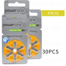 5 шт.(30 батареек) Оригинальные PR70 P10 A10 S10 цинковая воздушная Кнопка батарея для слухового аппарата