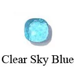 Clear Sky Blue SLJELY Женская мода многоцветные граненые Кристальные конфеты квадратные серьги серебро роза золотой цвет цирконий камни капли воды серьги - Окраска металла: Clear Sky Blue