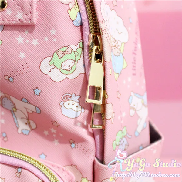 Милый мультяшный рюкзак с маленькими звездами, детская школьная сумка, розовые школьные сумки с двумя звездами, дорожная сумка для девочек, подарок