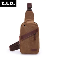 Z.l.d. Высококачественная Мужская нагрудная сумка в стиле ретро, Холщовая Сумка на плечо, модная женская сумка-мессенджер, Высококачественная маленькая квадратная Сумка Bolso