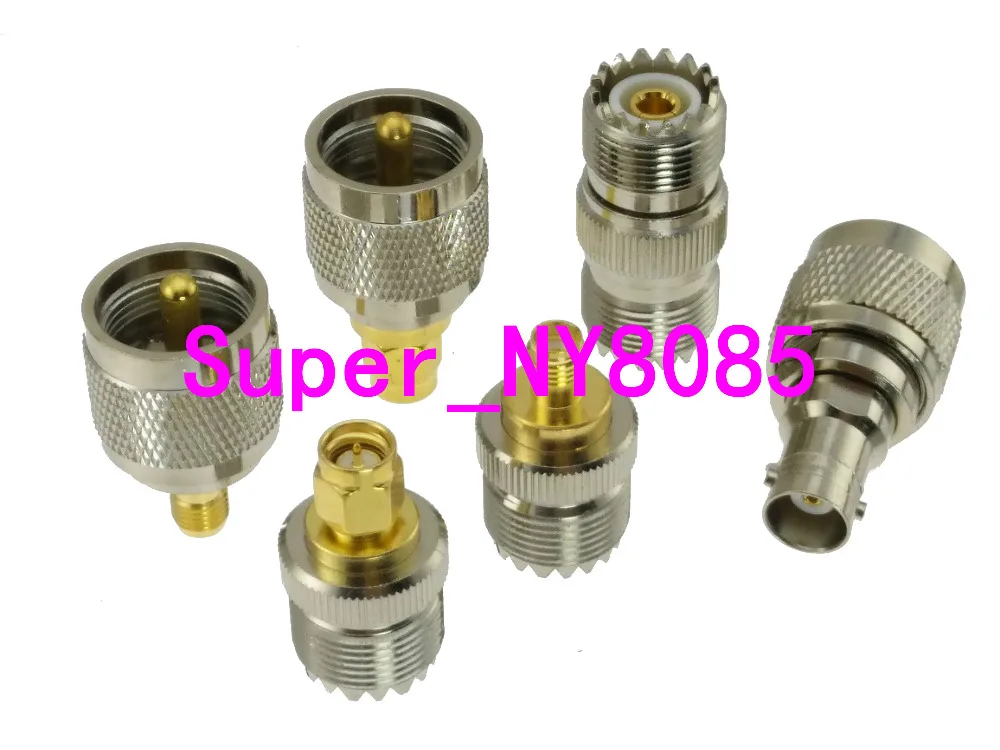 6pcs/set UHF PL259 SO239 to SMA BNC RF Coaxial connector adapter | Обустройство дома