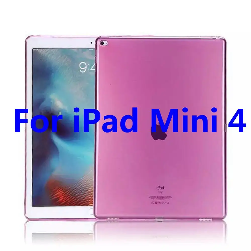 Для Apple iPad Mini 1 2 3 4 чехол TPU Мягкий Прозрачный бампер чехол для iPad Mini 7," ультра тонкий прозрачный силиконовый чехол A1550 - Цвет: For iPad Mini 4