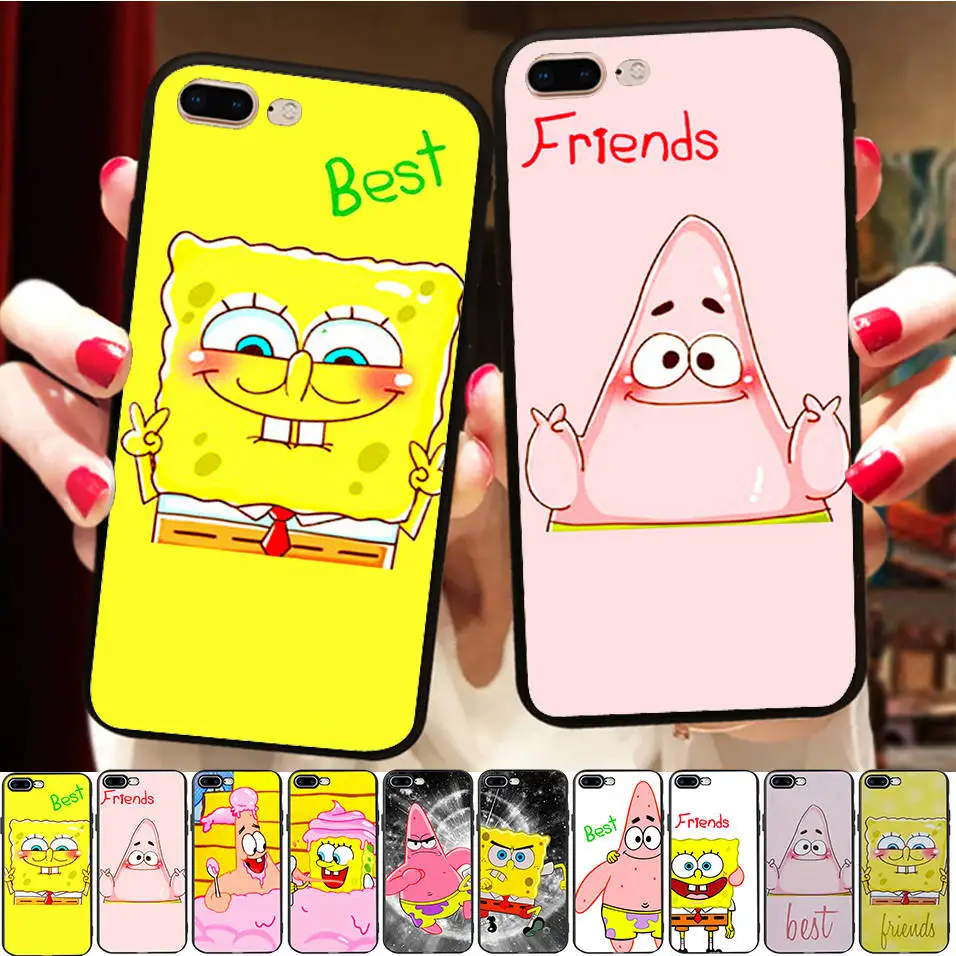 

Funny SpongeBob Patrick Best Friends Case For Xiaomi Redmi note 4 5 plus 4x 6 BFF Cover Soft Silicone Phone Fundas Capinha