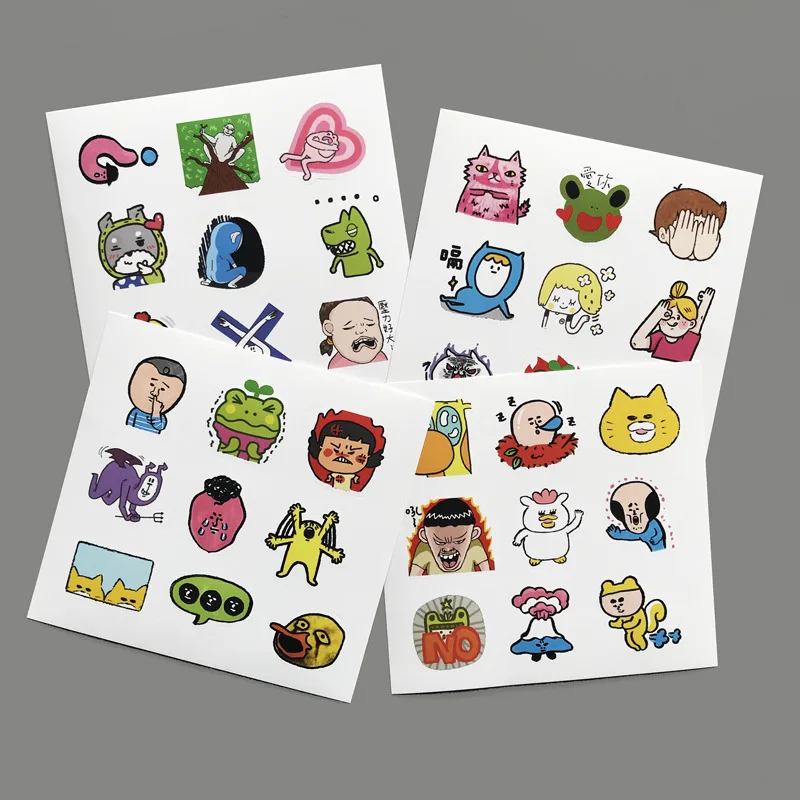 [new] Cute diary stickers homemade hand account decoration stupid funny funny cartoon children notepad stickers waterproof