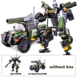 Преобразование серии танк игрушка робот автомобиль преобразования робот игрушка модель строительные блоки кирпичи детей игрушки