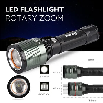 

2018 Zoomable CREE XML Q5 LED 18650 Flashlight Torch Zoom Lamp Light 3 Mode Safety & Survival Z1027