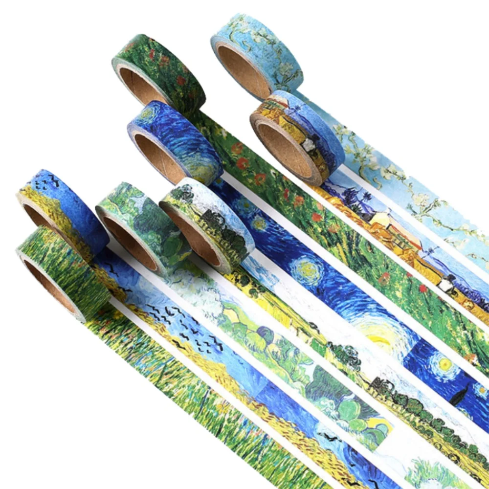 

1 pcs Washi Tapes DIY Van Gogh Painting paper Masking tape Decorative Adhesive Tapes Scrapbooking Stickers Size 15 mm*7m