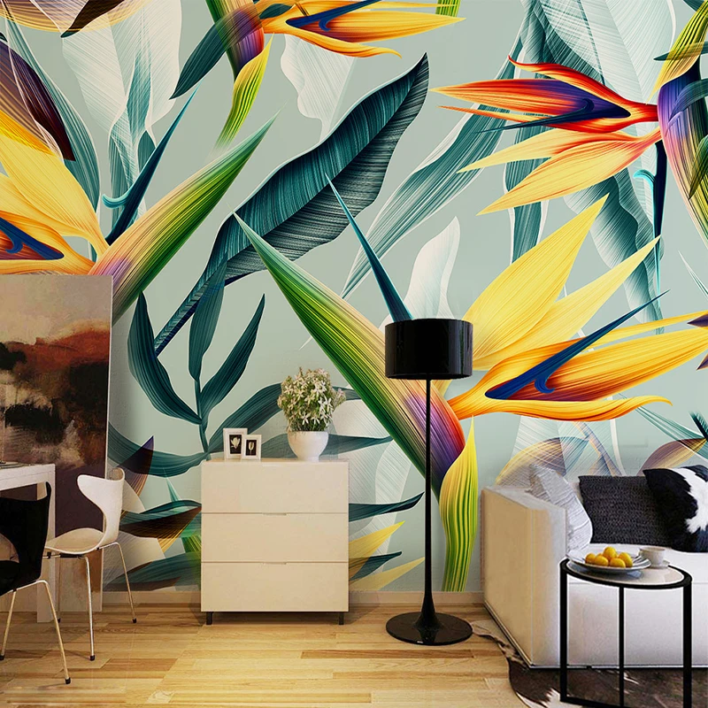 Mural 3D de pared Plantas Tropicales de Colores Arte Creativo y Abstracto Floral MURALES 3D DE PARED Novedades Top Ventas
