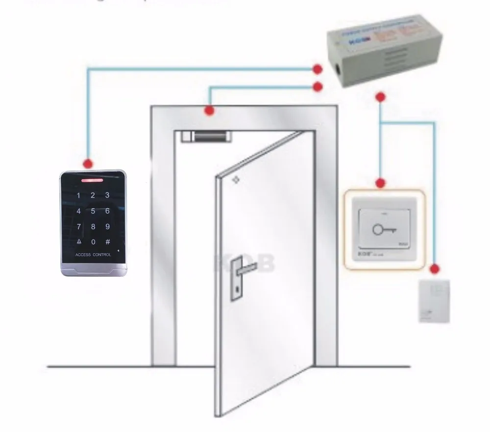 Новейший Стиль rfid Контроль доступа keypad125KHz Близость EM система контроля доступа+ 5 кристальных брелоков