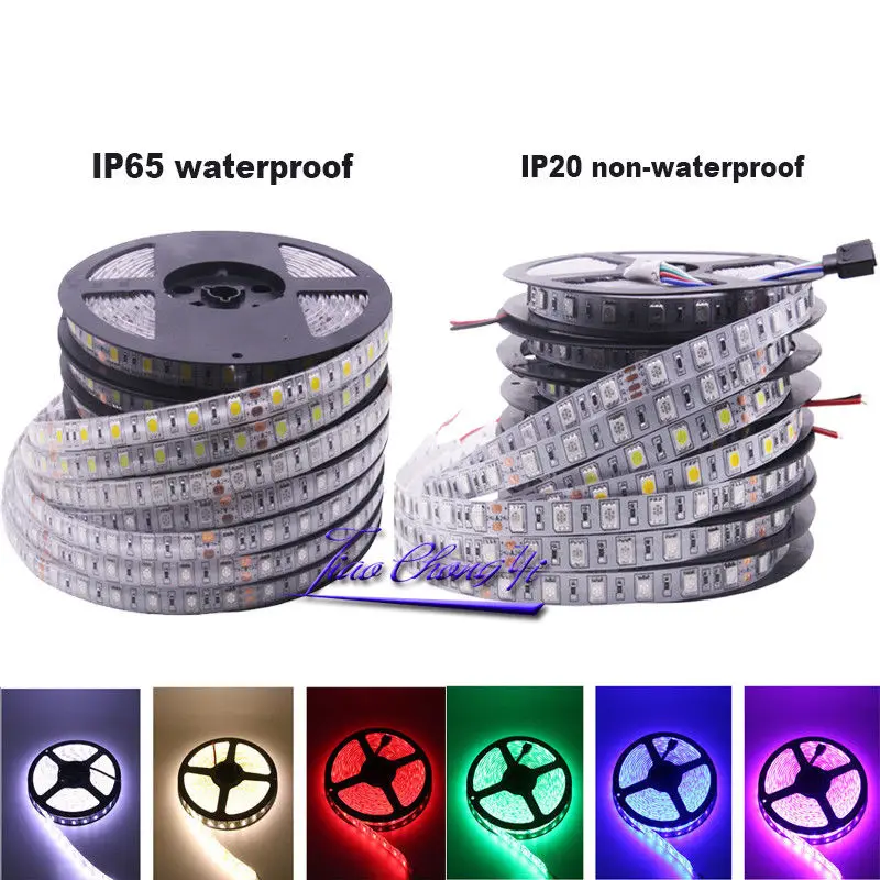 

DC12V 5M SMD 5050 RGB LED Strip Waterproof 300LED RGBW RGBWW LED Light Strips