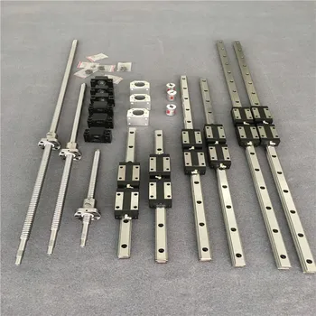 

New 6 set Square Linear guide rail HGR20- 400/1000/1300mm + SFU1605 ballscrew + BK BF12 CNC parts