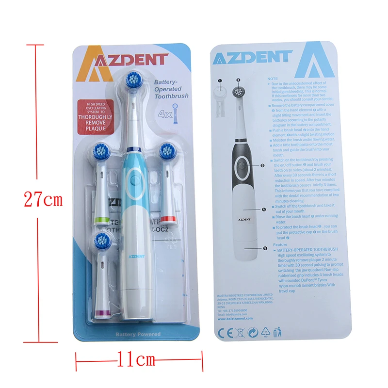 Buy AZDENT Rotating Electric Toothbrush with 4 Brush Heads