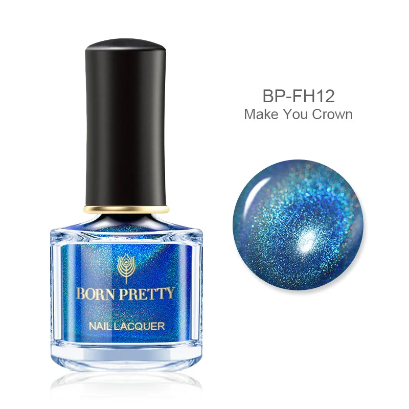 BP-FH12 Born pretty, голографическая Лазерная лак для ногтей 6 мл Лак серии Flowish Сияющий Блестящий лак для ногтей - Цвет: BP-FH12