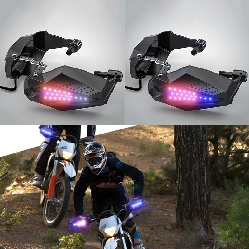 

Universal Motorcycle Hand Guards Led Protector LED Light Motocross Falling Protection Waterproof Windshield Hood