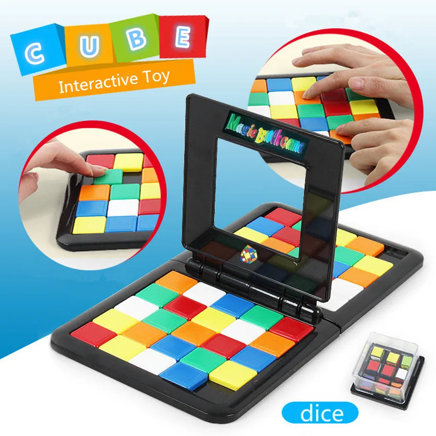 1 шт. детские цветные битвы гонки кубик для Игры Головоломка родитель-ребенок Взаимодействие куб смешная настольная игра развивающие игрушки