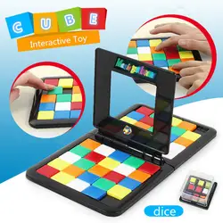 1 шт. детские цветные битвы гонки кубик для Игры Головоломка родитель-ребенок Взаимодействие куб смешная настольная игра развивающие