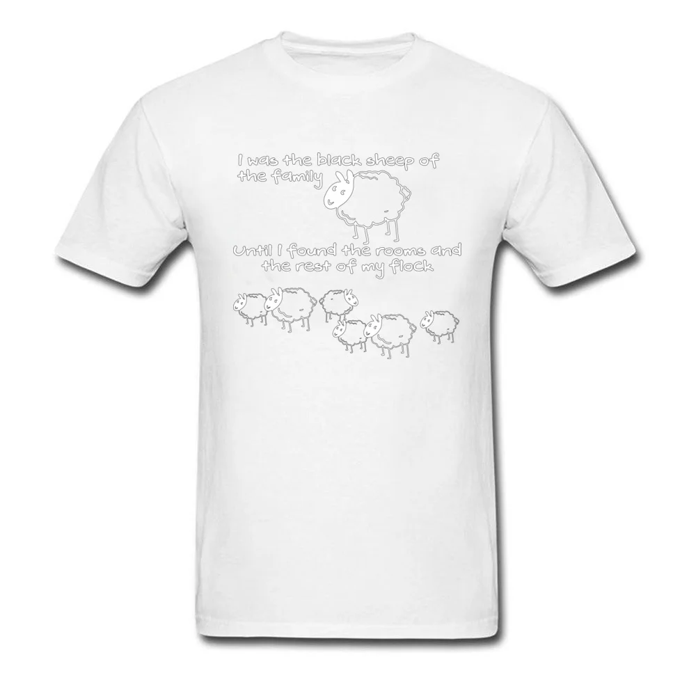 Tops & Tees Black sheep Summer Fall Fashionable Summer Short Sleeve Pure Cotton Crewneck Men Top T-shirts Summer T Shirts Black sheep white