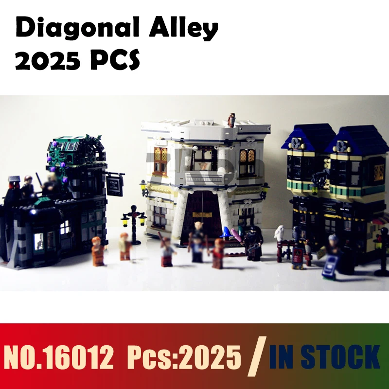 

model 16012 2025pcs Diagonal Alley Compatible legoingly harry potter movie Series 10217 building blocks bricks toys for children