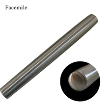 Facemile Нержавеющая сталь помадка Скалка Для Выпечки грубые глины пиццы паста ролика антипригарным Торт Украшение Инструмент 34,5 см