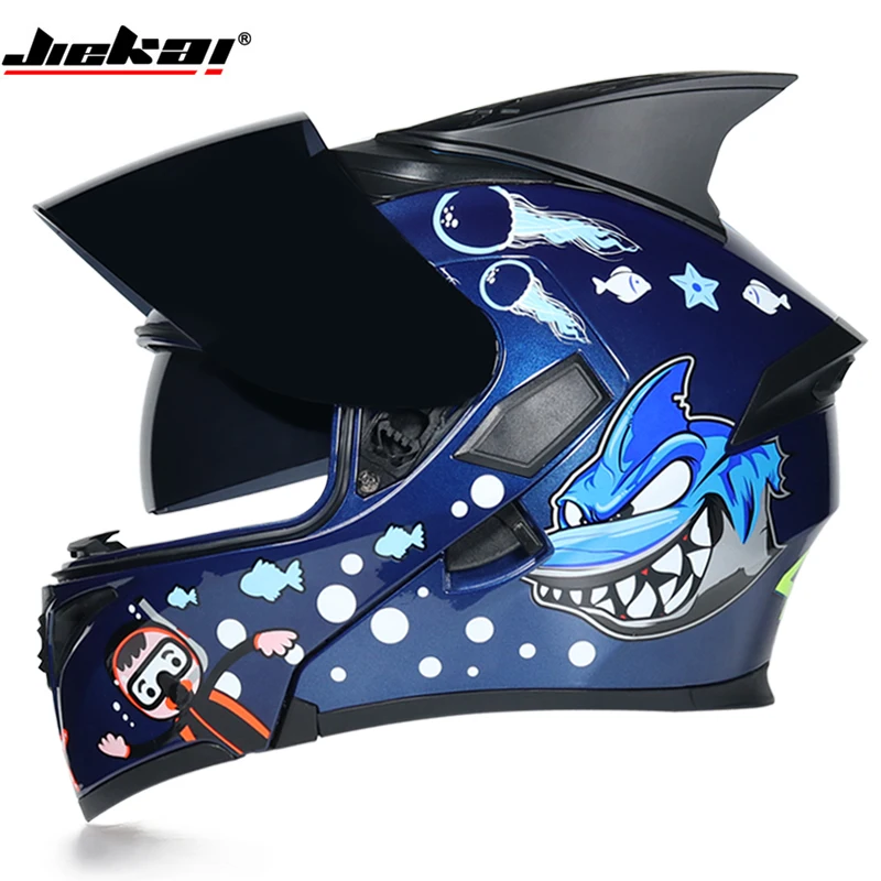 Горячая Распродажа JIEKAI откидной мотоциклетный шлем модульный мотоциклетный шлем с внутренним солнцезащитным козырьком защитные гоночные шлемы с двойными линзами - Цвет: d8