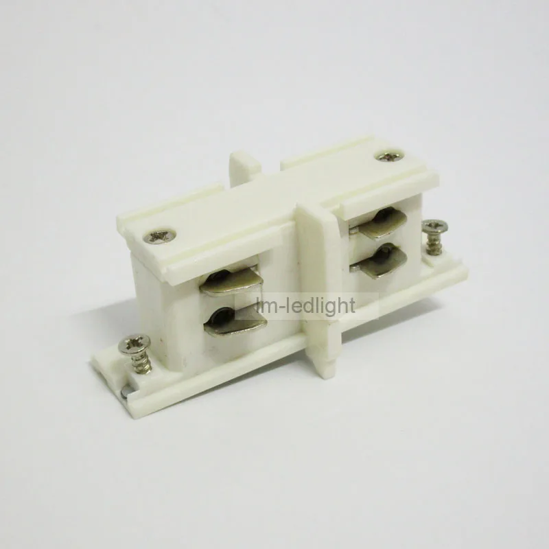 

4 wire 3 phase LED Track lighting rail connector - white black mini I straight inner shape connector free ship 10pcs