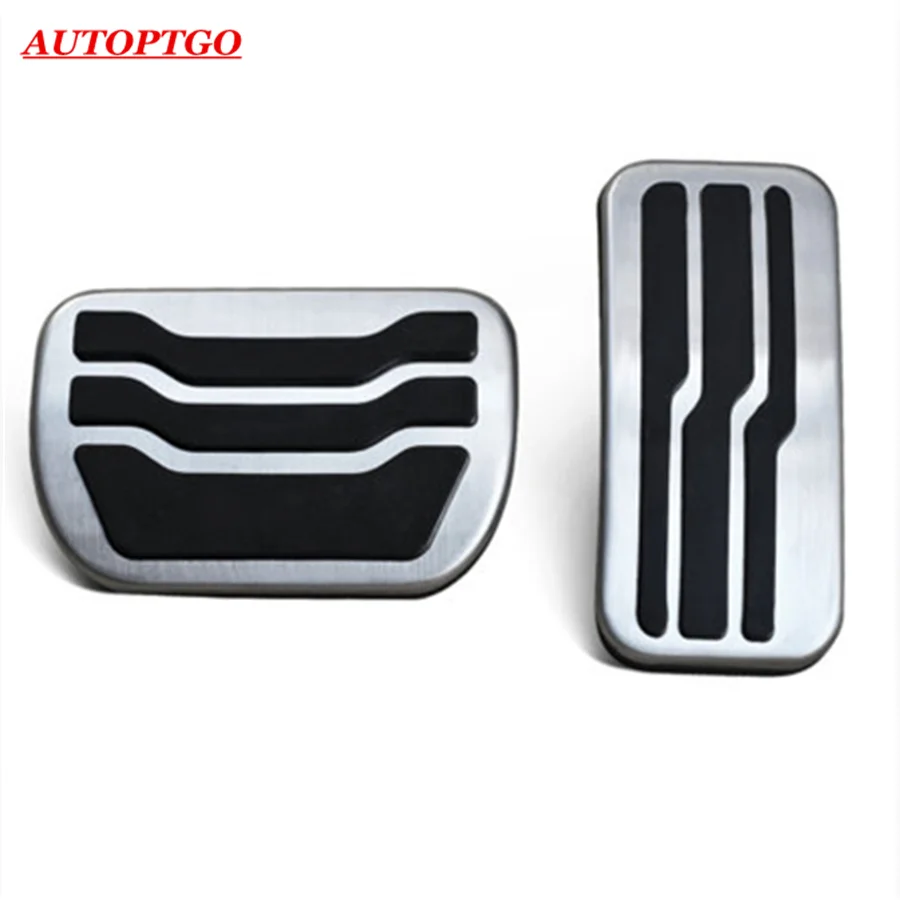 

NO Drill Fast Shipping Steel Auto Car Gas Fuel Brake Pedal Pads Accessory Kit For Ford Edge 2016-2018 Accelerator Pedals 2Pcs