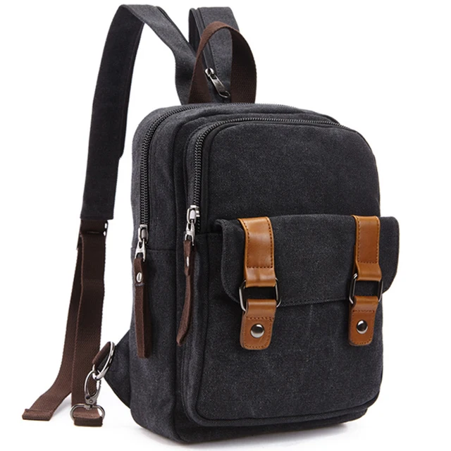 New Backpack Men Europe Design Student Men's Travel Bag Black Canvas