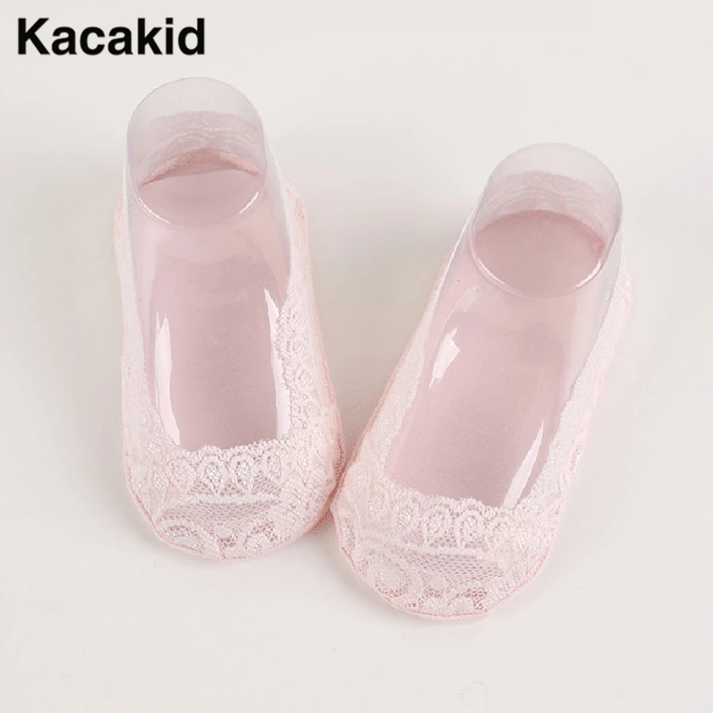 Boat Socks Summer Princess Invisible Anti-Skid Hollow Out Lace For Baby Girls