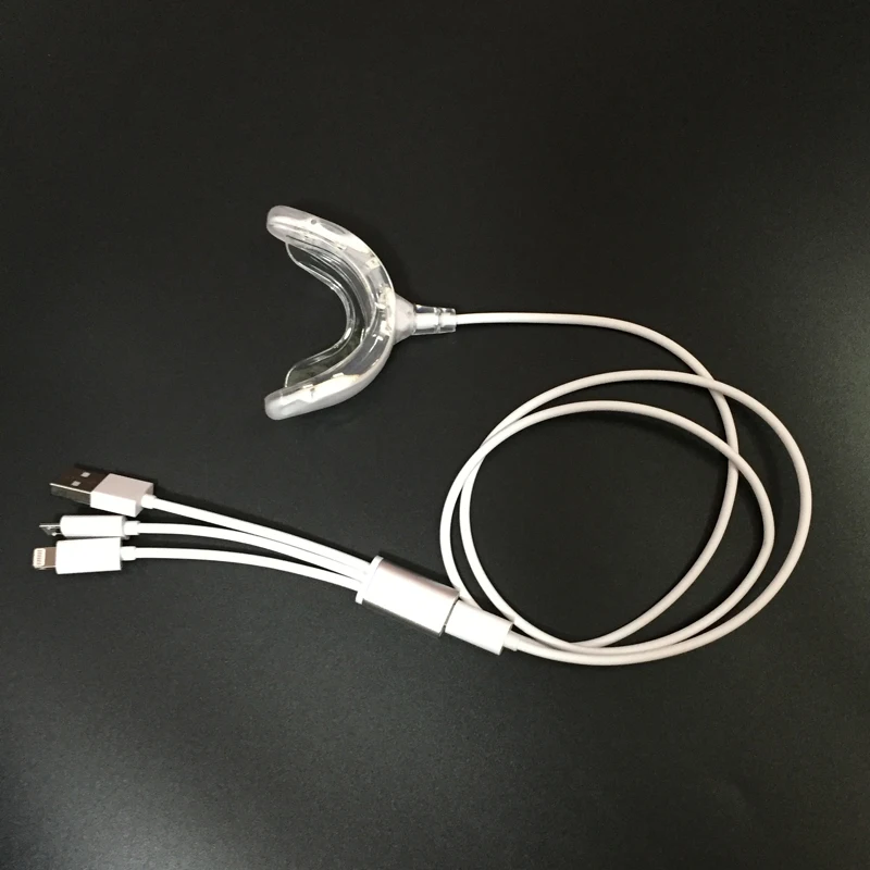 Портативный Смарт iPhone/Android/USB подключение Стоматологическая система отбеливания геля устройство 16 Светодиодный светильник для отбеливания зубов