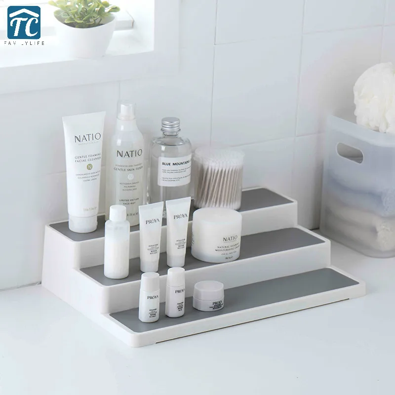  Creative Kitchen Desktop Condiment Layered Rack Three-layer Skin Care Cosmetics Model Storage Conta