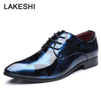 

Men Dress Shoes Floral Pattern Men Formal Shoes Leather Luxury Fashion Italian Oxford Shoes For Men Business Shoes Size 38-48