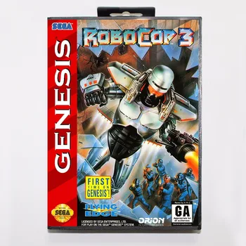 

Robocop 3 Game Cartridge 16 bit MD Game Card With Retail Box For Sega Mega Drive For Genesis