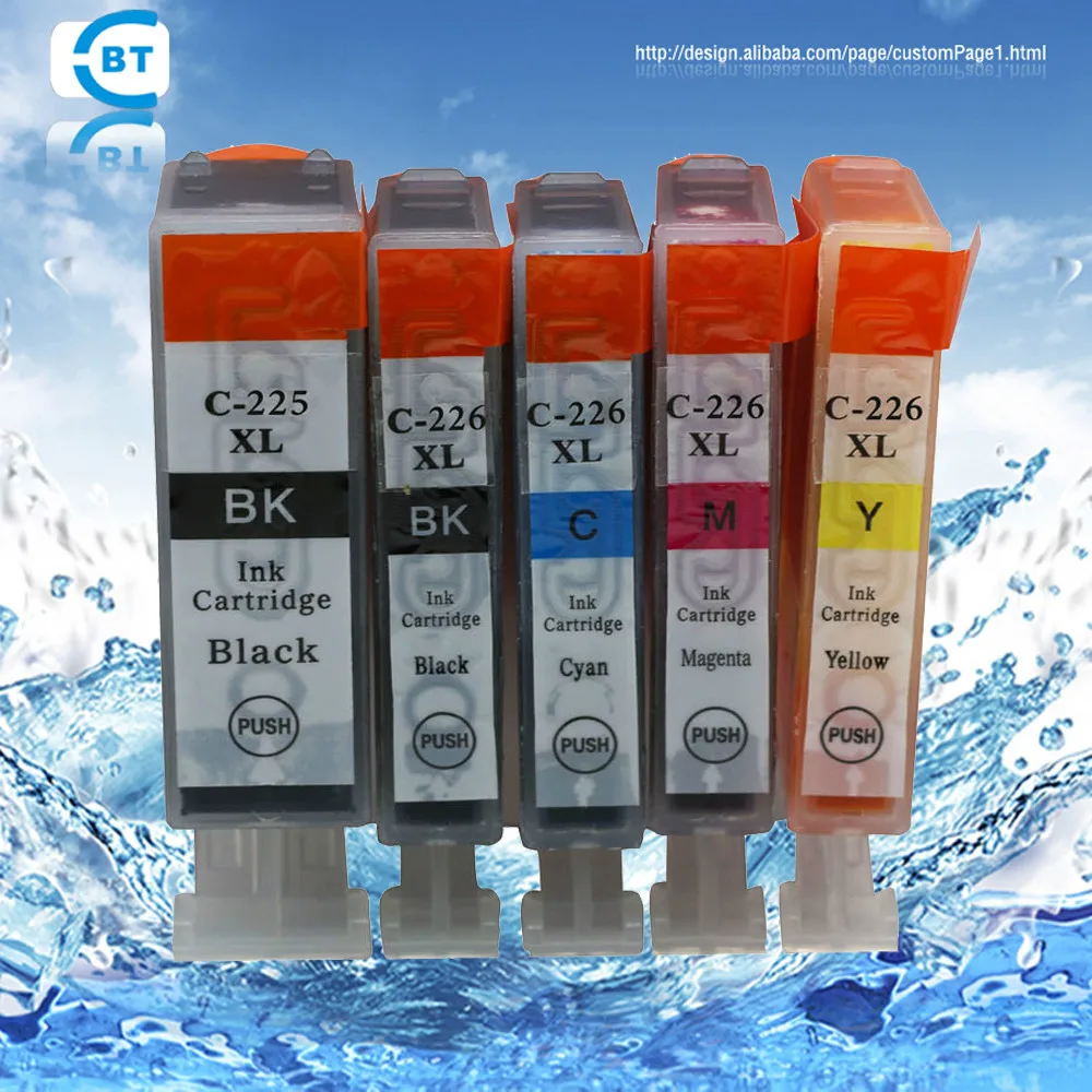 

5PCS Compatible pgi225bk cli226 ink cartridge for CANON PIXMA MX882 IP4820 IP4920 IX6520 MG5120 MG5220 MG5320 printer