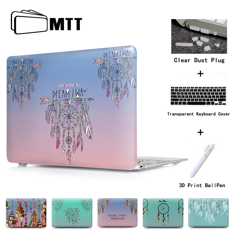 

New 2017 Touch Bar A1706 Case For Apple Mac Book Pro 13 15 Retina Print Colorful Dream Catcher Cover For Macbook Air 13 11 Case