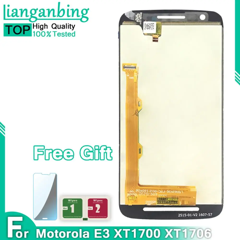 100% протестированный рабочий ЖК-дисплей для Motorola Moto E3 XT1700 XT1706 с дигитайзером в