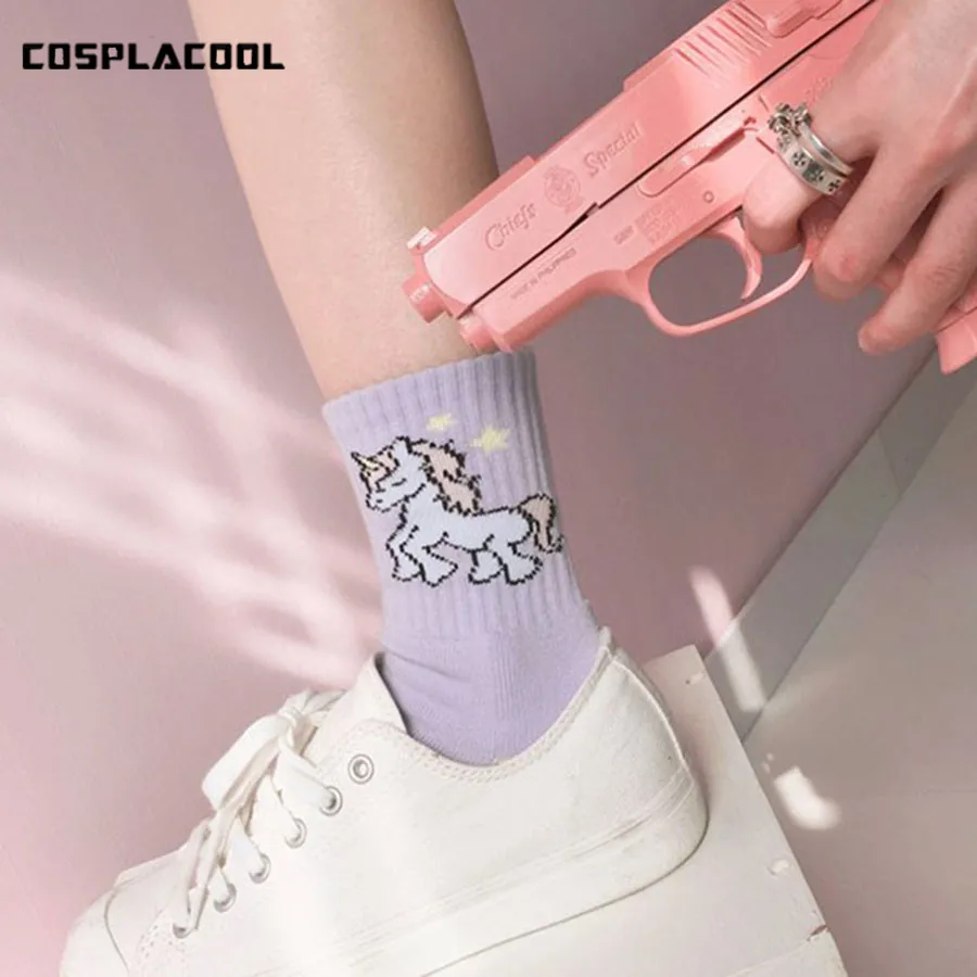 [COSPLACOOL] Мода милый мультфильм слово корейские носки осенне зимняя Дамская обувь Meias Feminina Kawaii Harajuku хлопок Calcetines Mujer