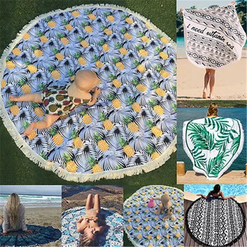 

Bohemian Mandala Round Beach Tapestry Hippie Throw Yoga Mat Towel Indian Blanket Sandbeach Sunbath Necessary