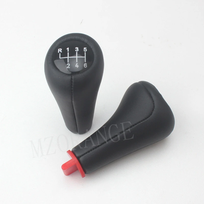 5 6 Speed Real Leather Gear Shift Knob For BMW 1 3 5 6 Series E30 E32 E34 E36 E38 E39 E46 E53 E60 E63 E83 E84 E87 E91 head gear shift knob black silver 5 6 speed mt gear shifter manual for bmw for bmw e30 e32 e36 e46 e39 e34 z3 car accessories