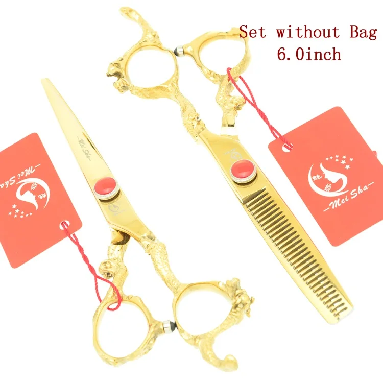 HA0283 no bag 60 6,0 дюймов Meisha сталь 440C парикмахерские ножницы для стрижки волос Профессиональный Стилист Обрезка волос Истончение Ножницы Волосы Tijeras HA0283 - Цвет: HA0283 no bag 60