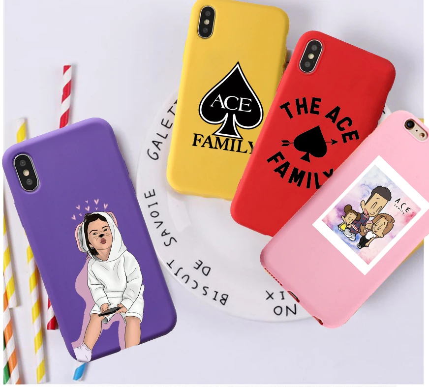 Ace Family Candy Color TPU Case phone For iphoneX 7 8 XS XR XSMAX Pink Red Black Yellow purple White Cover |