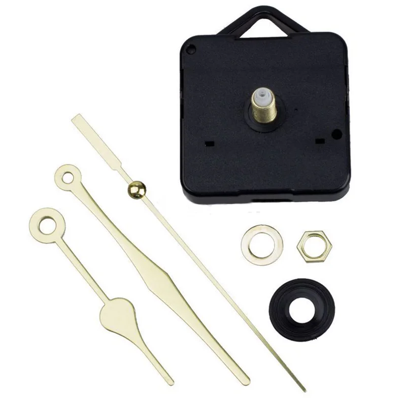 

Vintage Quartz Clock Movement Mechanism DIY Wall Long Spindle Gold Hand Clock Replacement Tool Kit MAYITR