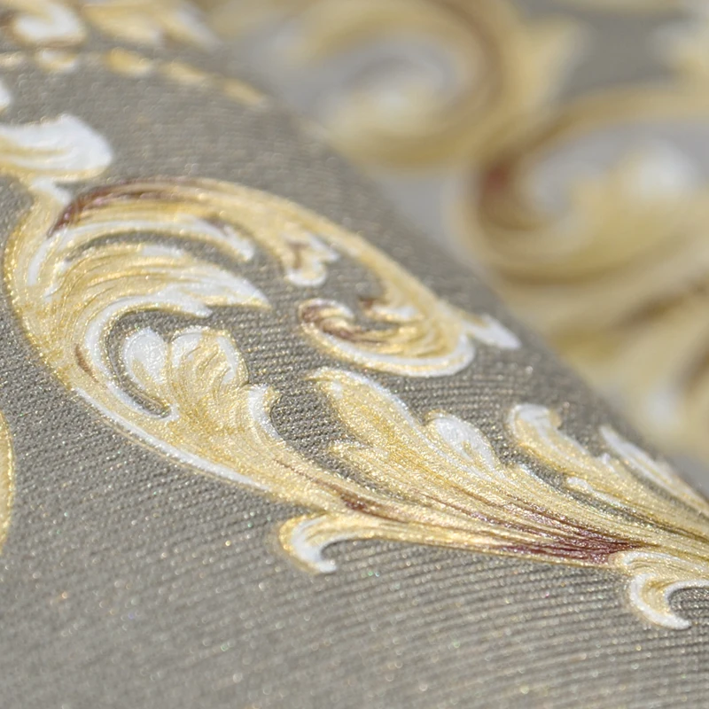 European Style Classic 3d Embossed Wallpaper Luxury Textured Damascus Vinyl Wall Paper Home Decor Bedroom Living Room Background