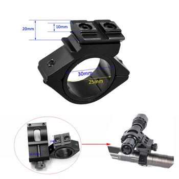 

Tactical Barrel 25mm/30mm Scope Torch Laser Sight Flashlight Ring Mount 10mm/20mm RIS Rail Airsoft Hunting Rifle Gun Scope