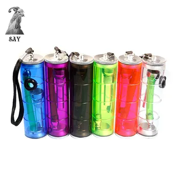 

SY 1pc High Quality Tobacco Pipe Portable Detachable Plastic Smoking Pipe Shisha Hookah Filter Cigar Tube Smoking Accessories