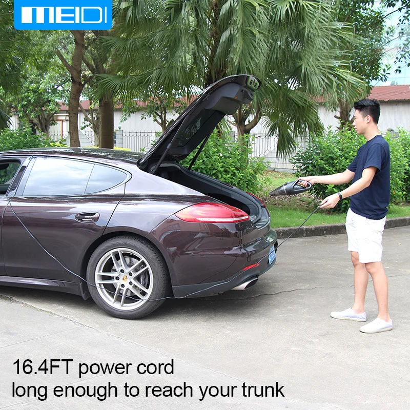 MEIDI  Car Vacuum 12V 106W Wet&Dry Dual Use Car Vacuum Cleaner Portable Car Handheld Vacuum Cleaner 14.7FT(5M) Power Cord  