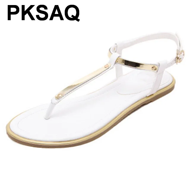

Women Summer Sequined Beach Sandals Flip Flops Flat Heel Sandals Women Decoration Antiskid Ankle Strap Shoes